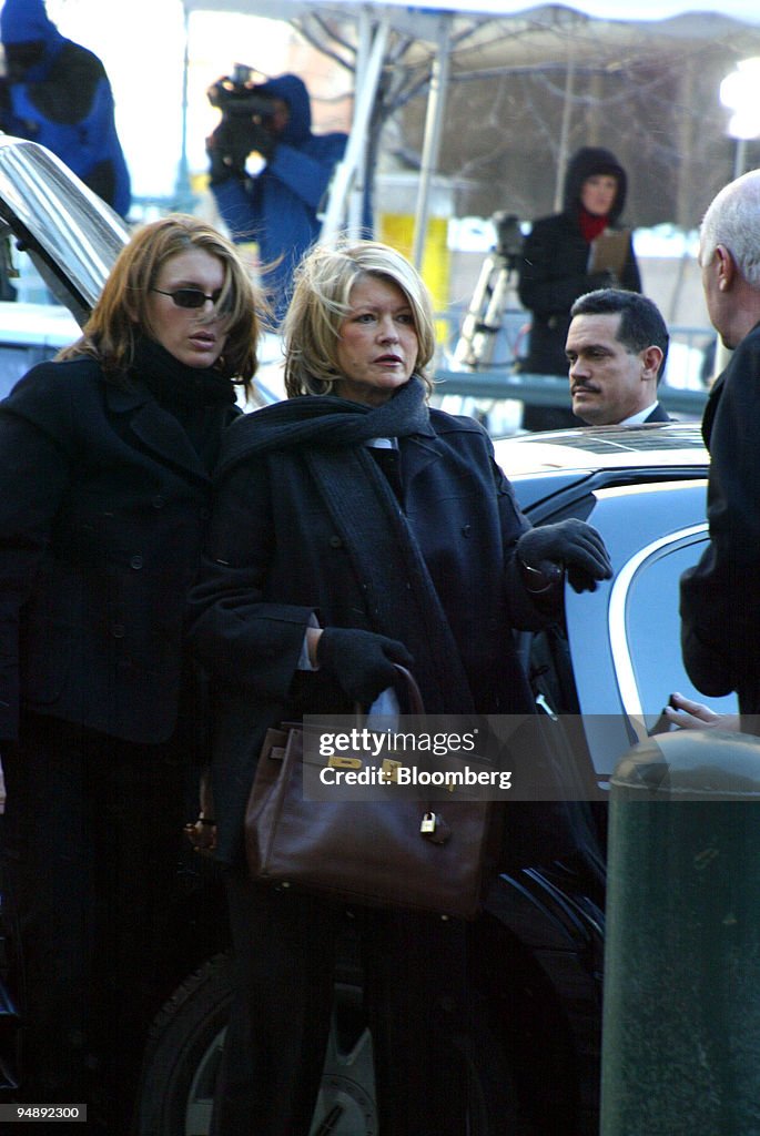 Martha Stewart, center, is accompanied by her daughter Alexi