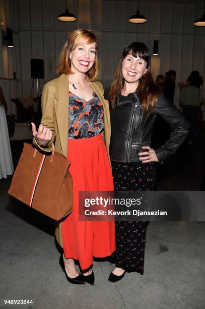 Katie Thomas and Caitlin Barlow attend the Jane Club Launch Party on April 19, 2018 in Los Angeles, California.