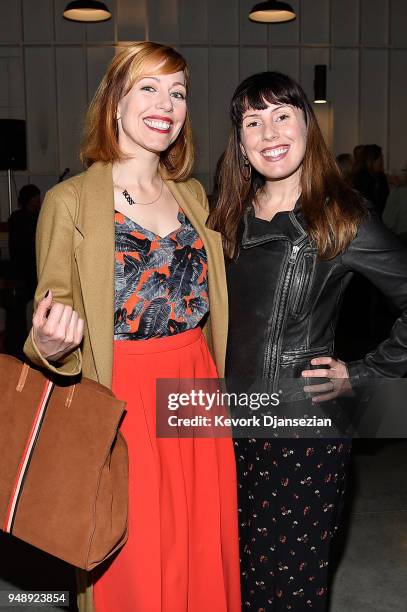 Katie Thomas and Caitlin Barlow attend the Jane Club Launch Party on April 19, 2018 in Los Angeles, California.