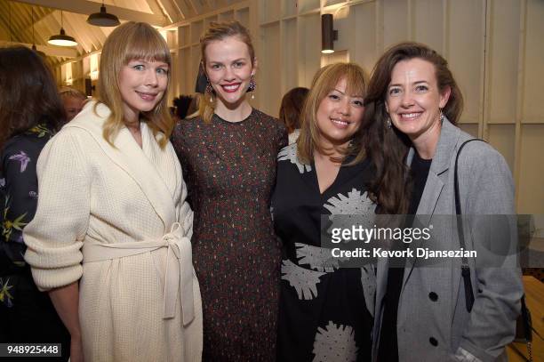 Erin Fetherston, Brooklyn Decker, Kulap Vilaysack, and Stephanie Allynne attend the Jane Club Launch Party on April 19, 2018 in Los Angeles,...