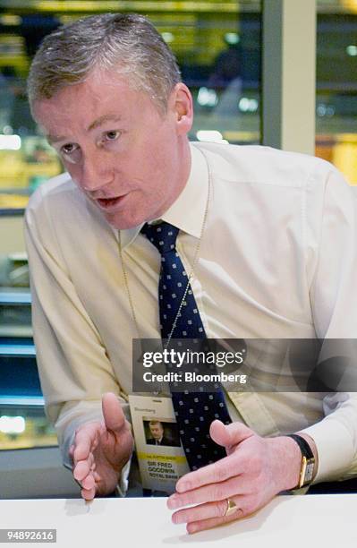 Sir Fred Goodwin, CEO, Royal Bank of Scotland Group Plc, gestures during an interview in New York, Tuesday, November 1, 2005. Goodwin said he has no...