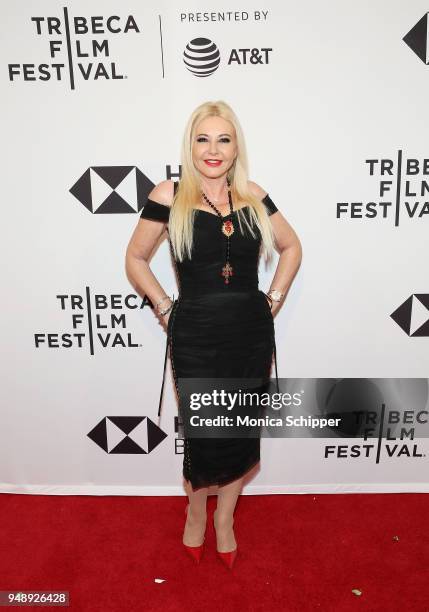 Lady Monika Bacardi attends the BLUE NIGHT Tribeca Film Festival Red Carpet Arrivals at SVA Theater on April 19, 2018 in New York City.