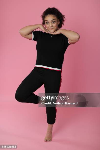 Olympian Laurie Hernandez visits the Getty Images Studio on April 18, 2018 in Los Angeles, California.