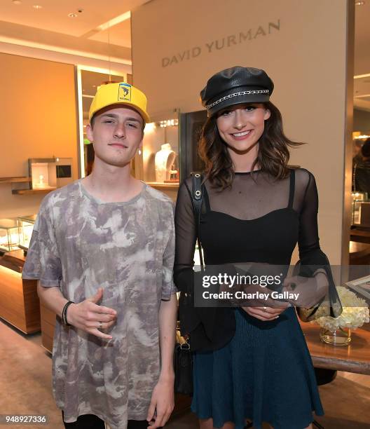 Crawford Collins and Karisma Collins attend the Justin Turner Beverly Hills Event at David Yurman on April 19, 2018 in Beverly Hills, California.