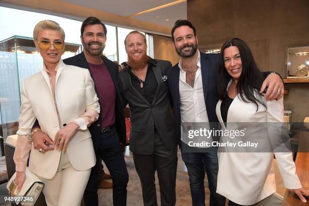 Zara Alexandrova, Luigi Irauzqui, Justin Turner, Daniel Baseggio and Michelle Portugali attend the Justin Turner Beverly Hills Event at David Yurman...