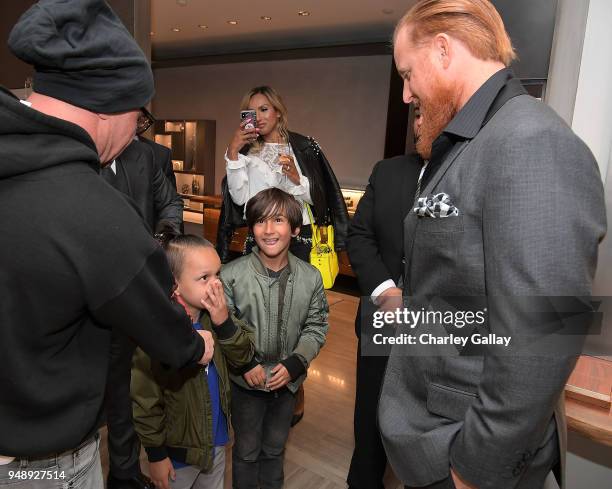 Baseball player Justin Turne attends the Justin Turner Beverly Hills Event at David Yurman on April 19, 2018 in Beverly Hills, California.