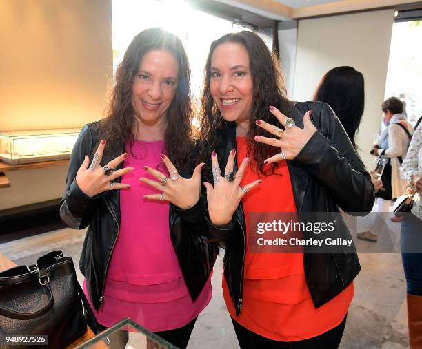 Beck Glass and Amy Glass attend the Justin Turner Beverly Hills Event at David Yurman on April 19, 2018 in Beverly Hills, California.