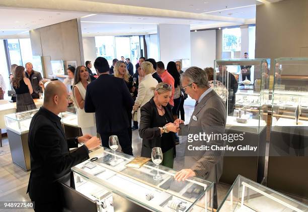 Guests attend the Justin Turner Beverly Hills Event at David Yurman on April 19, 2018 in Beverly Hills, California.