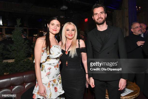 Phillipa Soo, Lady Monika Bacardi, and Andrea Iervolino attend the 2018 Tribeca Film Festival after-party for 'Blue Night' hosted by Nespresso at The...