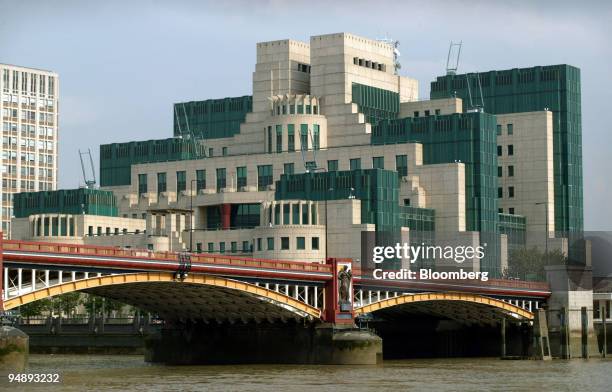 The MI6 headquarters on London's South Bank seen from the River Thames, Friday, September 9, 2005.