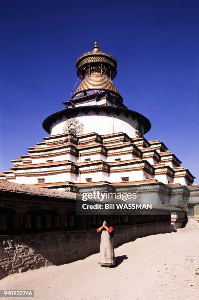 Le kumbum du monastère de Palcho à Gyantsé, en octobre 1995, au Tibet, Chine.