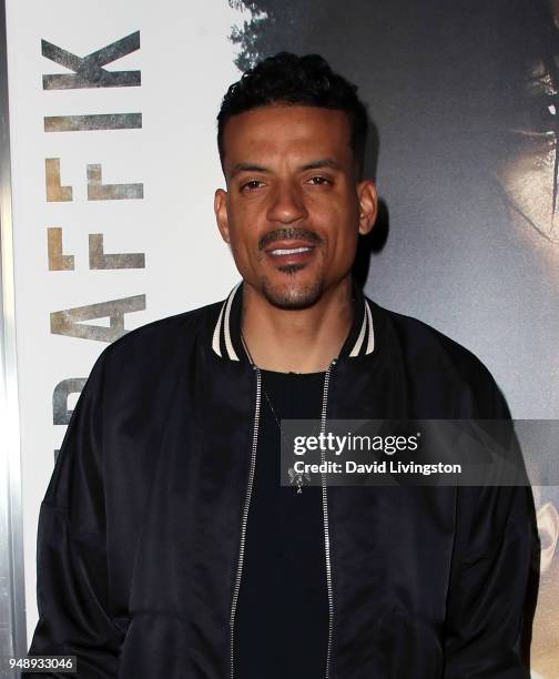 Former NBA player Matt Barnes attends the premiere of Codeblack Films' "Traffik" at ArcLight Hollywood on April 19, 2018 in Hollywood, California.