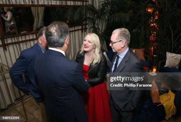 Of Hulu Randy Freer, Bruce Miller, Elisabeth Moss and Warren Littlefield attend the premiere of Hulu's "The Handmaid's Tale" Season 2 at Chateau...