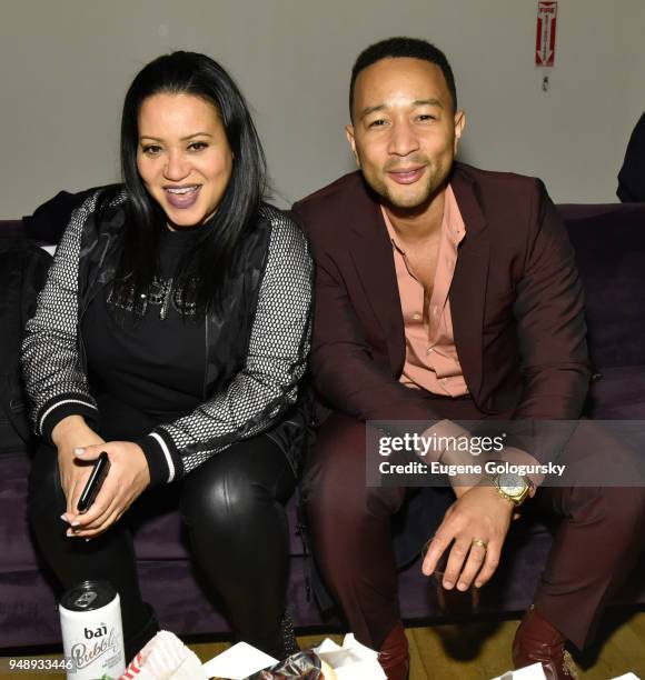 John Legend and Cheryl "Salt" James attend the Bai Hosts "United Skates" Documentary After-Party At Tribeca Film Festival On April 19th at...