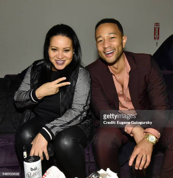 John Legend and Cheryl "Salt" James attend the Bai Hosts "United Skates" Documentary After-Party At Tribeca Film Festival On April 19th at...