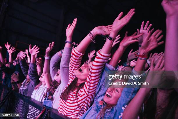 The crowd watches Judah & the Lion perform at Sloss Furnace on April 19, 2018 in Birmingham, Alabama.