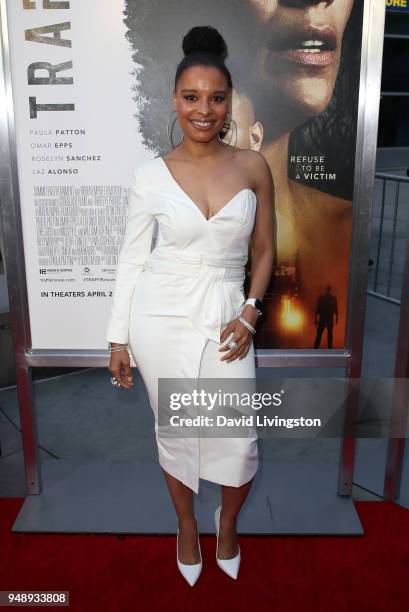 Actress Antonique Smith attends the premiere of Codeblack Films' "Traffik" at ArcLight Hollywood on April 19, 2018 in Hollywood, California.