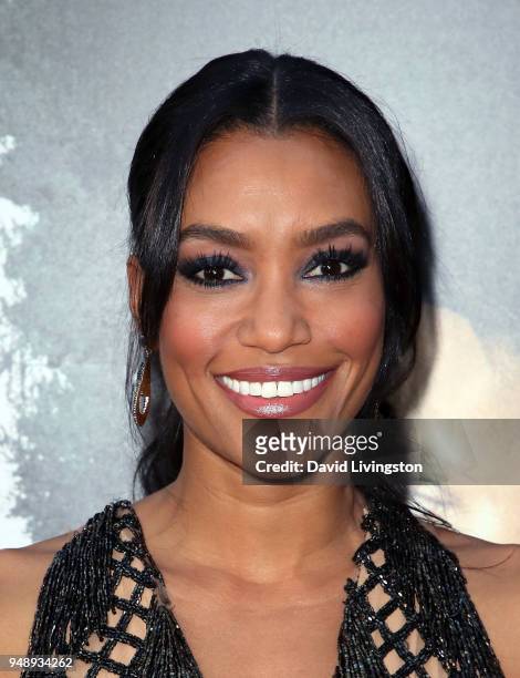 Actress Annie Ilonzeh attends the premiere of Codeblack Films' "Traffik" at ArcLight Hollywood on April 19, 2018 in Hollywood, California.