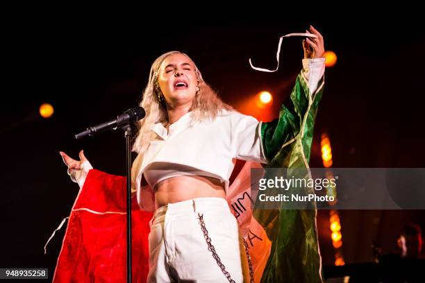 The english singer and song-writer Anne-Marie performing live at Fabrique in Milan, Italy on 19 April 2018.
