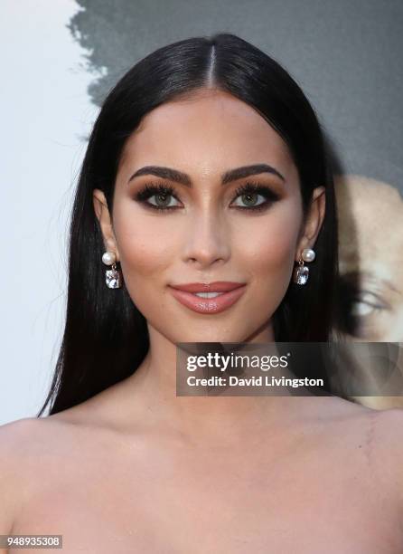 Actress Priscilla Quintana attends the premiere of Codeblack Films' "Traffik" at ArcLight Hollywood on April 19, 2018 in Hollywood, California.