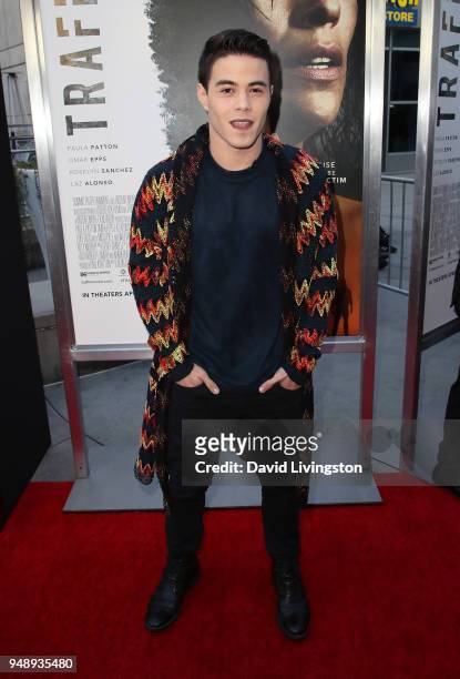 YouTuber Gustavo Rocha attends the premiere of Codeblack Films' "Traffik" at ArcLight Hollywood on April 19, 2018 in Hollywood, California.