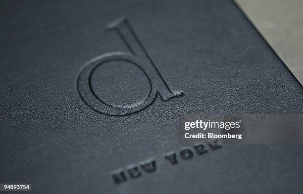 Lunch menu is displayed at Mia Dona in New York, U.S., on Monday, Feb. 25, 2008. The new restaurant is on 58th Street at 3rd Avenue and is the latest...