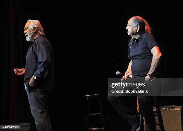 Tommy Chong and Cheech Marin perform as Cheech & Chong at Mayo Performing Arts Center on April 19, 2018 in Morristown, New Jersey.