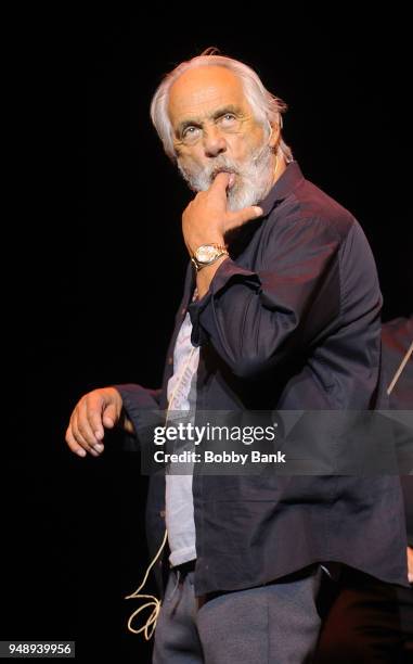 Tommy Chong performs with Cheech & Chong at Mayo Performing Arts Center on April 19, 2018 in Morristown, New Jersey.