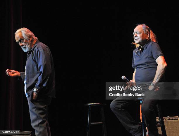 Tommy Chong and Cheech Marin perform as Cheech & Chong at Mayo Performing Arts Center on April 19, 2018 in Morristown, New Jersey.