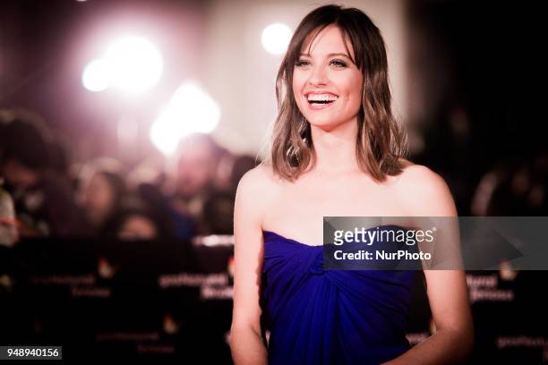 Actress Michelle Jenner attends 'Sin Fin' premiere during the 21th Malaga Film Festival at the Cervantes Theater on April 19, 2018 in Malaga, Spain.