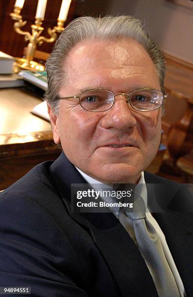 Thomas Peterffy, chairman of the Interactive Brokers Group LLC, poses in his Greenwich, Connecticut office Thursday, October 27, 2005. Peterffy,...