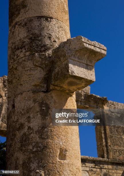 Apamea site is located on the right bank of the Orontes river in North West of Hama and it overlooks the Ghab valley on October 4, 2006 in Syria;it...