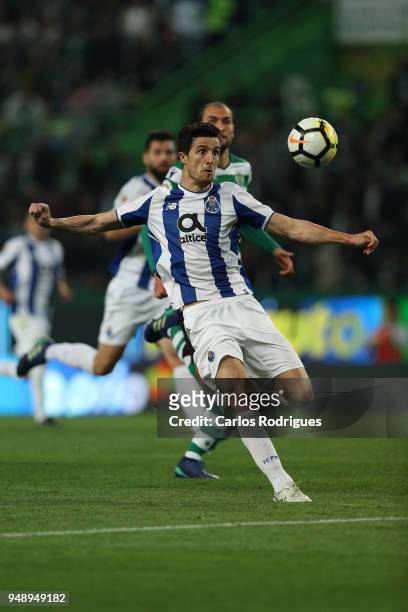 Porto defender Ivan Marcano from Spain during the Sporting CP v FC Porto - Portuguese Cup semi finals 2 leg at Estadio Jose Alvalade on April 18,...