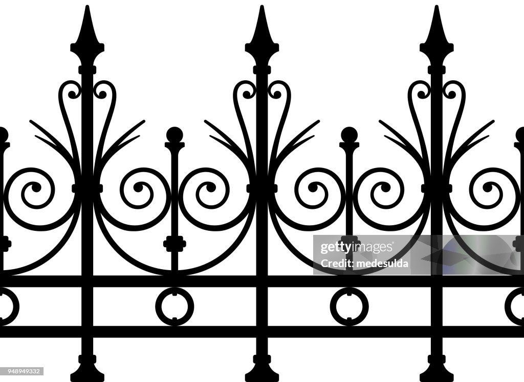 Smeedijzeren hek naadloze Art Deco
