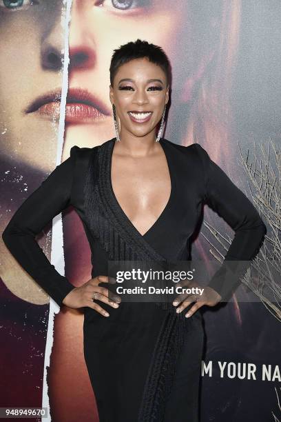 Samira Wiley attends "The Handmaid's Tale" Season 2 Premiere at TCL Chinese Theatre on April 19, 2018 in Hollywood, California.