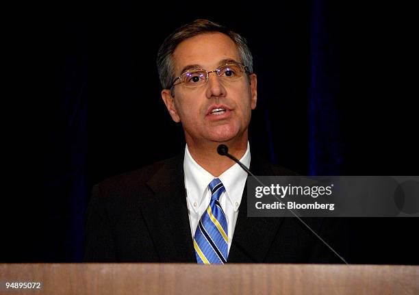 Nicholas J. Valeriani, vice president, office of strategy and growth for Johnson & Johnson, delivers a keynote address at the Wharton Health Care...