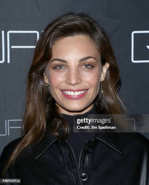 Vicky Furnari attends the premiere for "Godard Mon Amour" hosted by Cohen Media Group and The Cinema Society at the Quad Cinema on April 19, 2018 in...