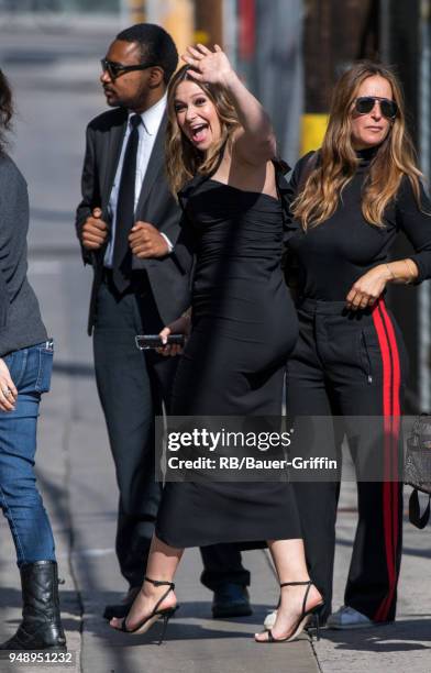 Katie Lowes is seen at 'Jimmy Kimmel Live' on April 19, 2018 in Los Angeles, California.