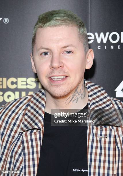 Professor Green aattends the launch of Cineworlds new 4DX screen at Cineworld Leicester Square on April 19, 2018 in London, England.