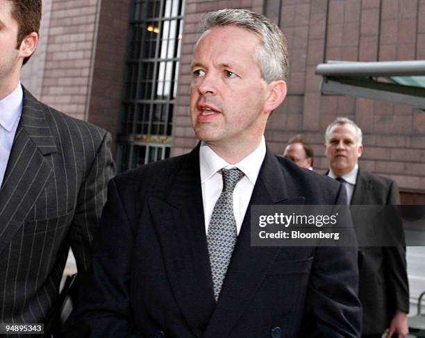 David Bermingham, former investment banker for the Royal Bank of Scotland, arrives at the federal courthouse in Houston, Texas, U.S., for a...