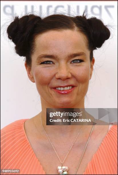 Icelandic actress and popsinger Bjork at the 62nd Venice film festival to present her last movie 'Drawing restraint 9'by director Matthew Barney.