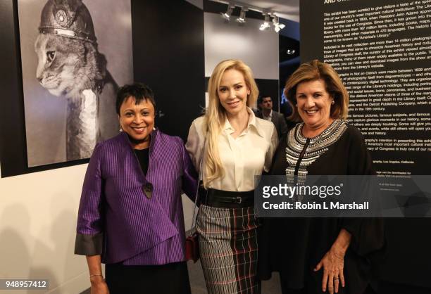 Librarian of Congress Dr. Carla Hayden, Louise Linton and Cinny Kennard, Executive Director of The Annenburg Foundation attend 1st Exhibit of 2018:...