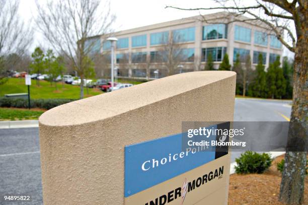 ChoicePoint logo appears on a sign outside their corporate headquarters in Alpharetta, Georgia, U.S., on Thursday, Feb. 21, 2008. Reed Elsevier Plc...