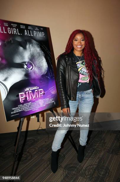Keke Palmer attends the "Pimp" Private Screening at Regal Battery Park Cinemas on April 19, 2018 in New York City.