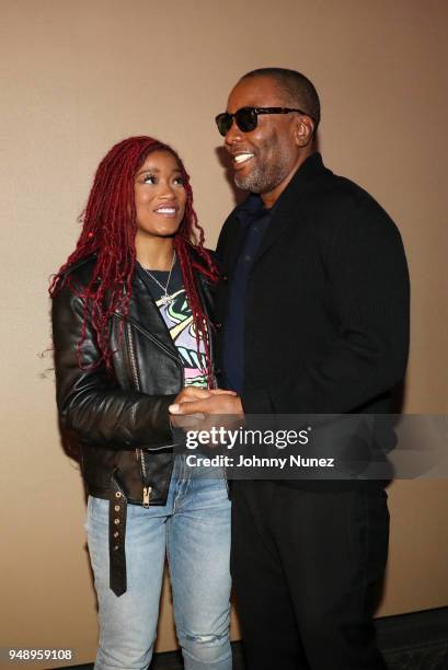 Keke Palmer and Lee Daniels attend the "Pimp" Private Screening at Regal Battery Park Cinemas on April 19, 2018 in New York City.