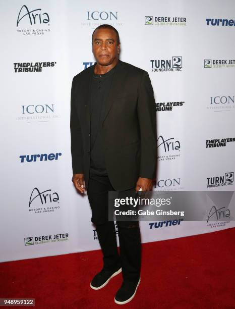 Sportscaster and former NFL player Ahmad Rashad attends the 2018 Derek Jeter Celebrity Invitational gala at the Aria Resort & Casino on April 19,...
