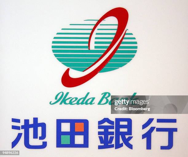 The Bank of Ikeda Ltd. Logo is seen in Tokyo, Japan, on Thursday, Feb. 21, 2008. Senshu Bank Ltd., the Osaka-based bank controlled by Mitsubishi UFJ...