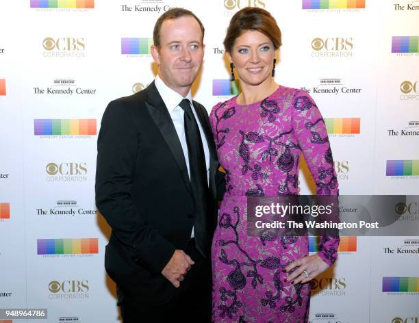 Chef Geoff Tracy and Norah O'Donnell walk the red carpet before the Kennedy Center Honors December 06, 2015 in Washington, DC. The honorees include...