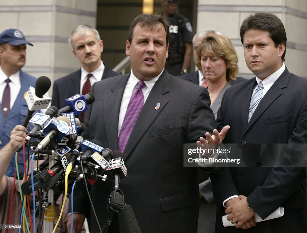 US Attorney Christopher J. Christie, in purple tie at microp