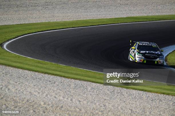 Craig Lowndes drives the Autobarn Lowndes Racing Holden Commodore ZB during the Supercars Phillip Island 500 at Phillip Island Grand Prix Circuit on...